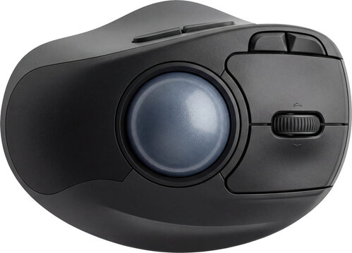 Ergonomic trackball computer mouse isolated on transparent background