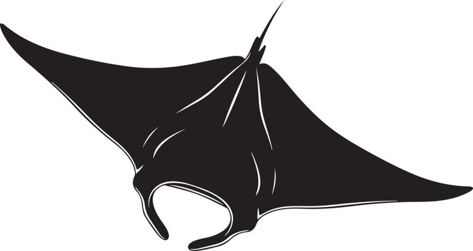 Black vector stingray icon