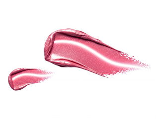 Fototapeta premium A pink lip gloss smear with a shiny finish