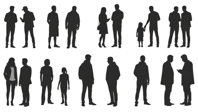 People standing in various poses and groups outdoors