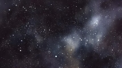 Obraz premium Cosmic watercolor painting depicts a vast star cluster bathed in soft ethereal light