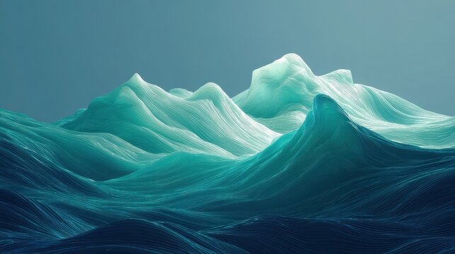 green background tidal wave energy on a blue background