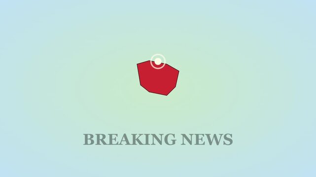 Breaking News Geopolitical Situation Report Iran War Motion Graphic with Military HUD Radar Tracking Oil Tanker in Strait of Hormuz
