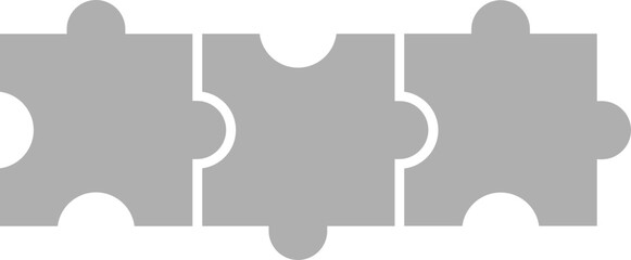 Puzzle pieces outline design symbolizing connection and collaboration. Infographic template for educational games and presentations.