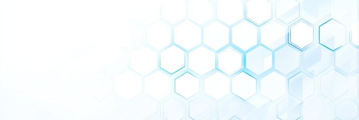 Fototapeta premium Abstract blue technology hexagonal background