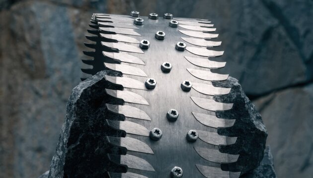 Medium shot showcasing pristine carbide teeth with sharply defined edges and flawless brazed joints on a brandnew cutting blade.