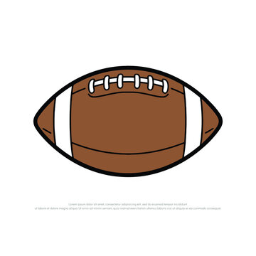 American Football Ball Illustration