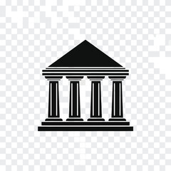 Obraz premium Greek-style building with classical columns and triangular pediment.