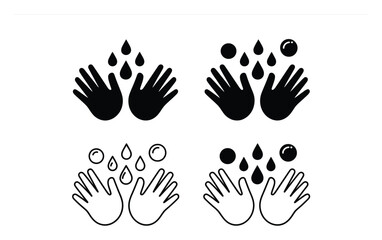 Fototapeta premium Of Hands Washing with Water and Bubbles