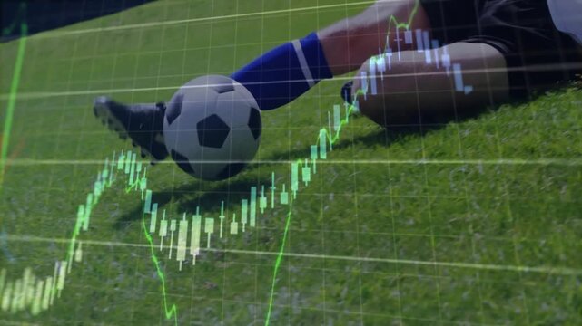 Rolling ball entering causing finance candles peaking or falling player sliding clearing ball on tur