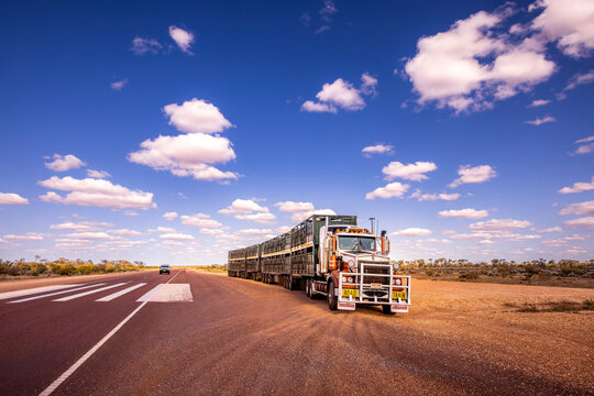 Road transport across Australia using road trains