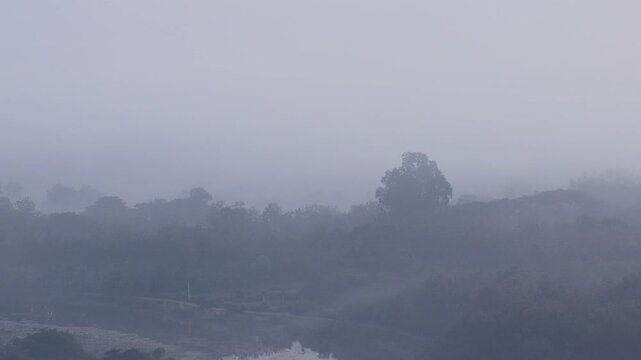 A variety of nature video backgrounds, including morning sunlight and evening sunsets over mountain ranges, from scenic viewpoints or nature trips in the forest.