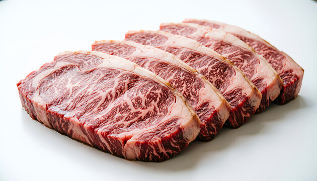 Daging Sapi Mentah Berlemak dengan Marbling Tinggi