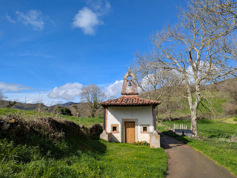 Chapel in the village of Seaza, Grado municipality, Asturias Spain