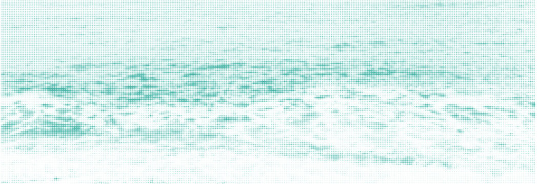 Ocean water halftone pattern, sea wave dot texture