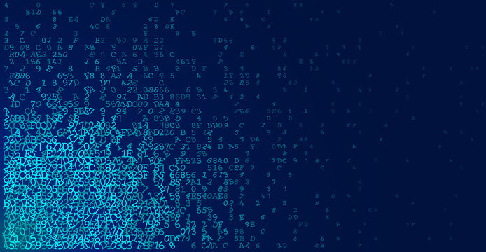 Lateral Data Drift - Binary Gradient and Floating Digital Cipher