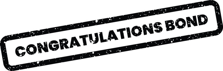 Fototapeta premium Grunge style rubber stamp with the words Congratulations Bond clearly visible, perfect for partnership or relationship milestones