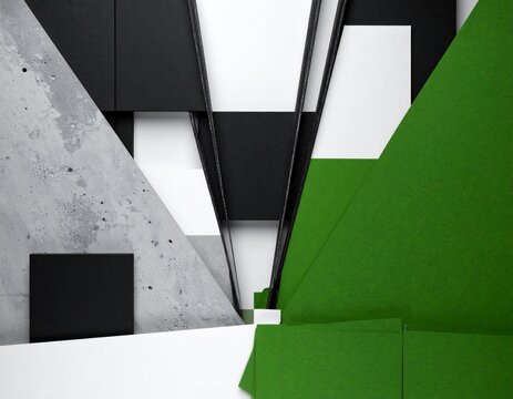 green abstract geometric background