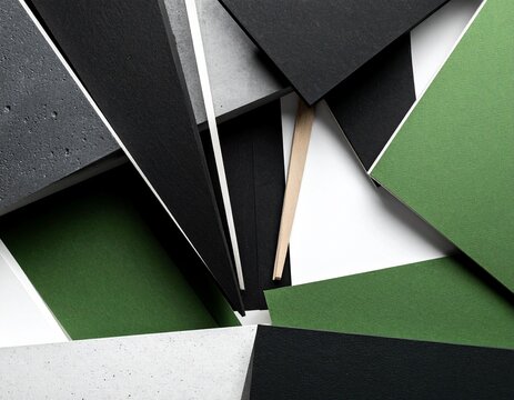 green abstract geometric background