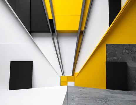 yellow abstract geometric background