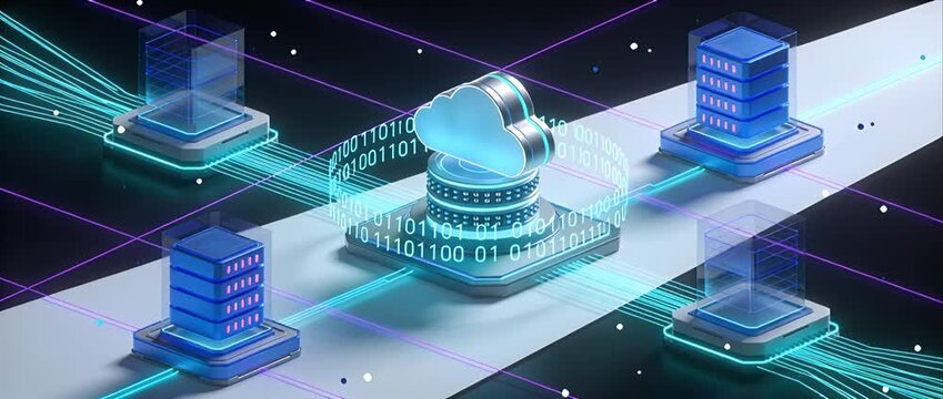 Cloud security data network cyber protection concept digital cloud storage futuristic server room internet data center infrastructure cloud computing cyber security network data center digital