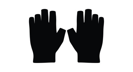 Obraz premium Two black hands facing forward a striking visual silhouette