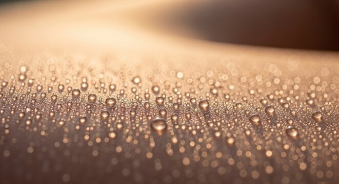 Close-up of Skin with Water Droplets.
