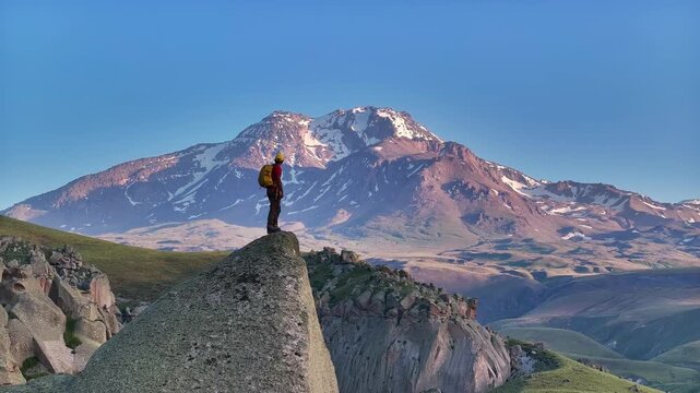 a breathtaking view of mount sabalan in northwestern Iran 
