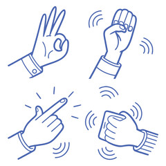 Obraz premium Creative Gesture Vector Illustration Pack