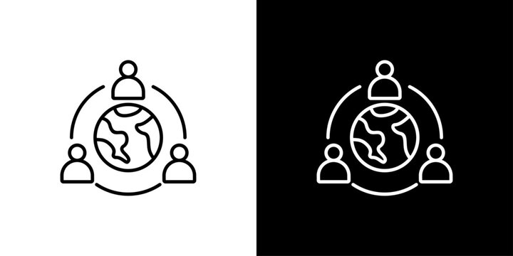 Coexist Icon Sheet Black And White