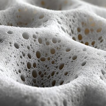 Closeup abstract sponge texture with circular pores high resolution image
