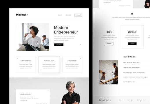 Minimal and Clean Business Website Layout