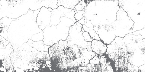 Obraz premium Grey Grunge Texture Background with Cracked Wall Pattern and Dark Stains Distressed Surface Featuring Peeling Paint, Scratches, and Urban Decay Elements.