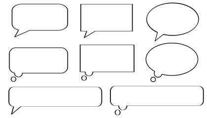 Obraz premium Simple Speech Bubble Set