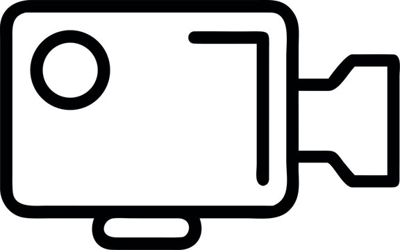 Video camera icon in black and white design used for various purposes like filming or recording events Generative AI