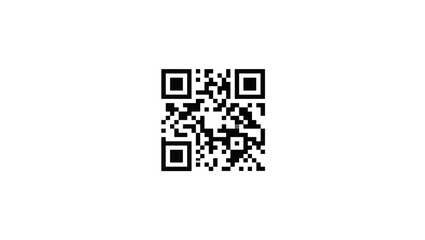 Fototapeta premium Isolated modern digital QR code for instant scanning, fast access to online information