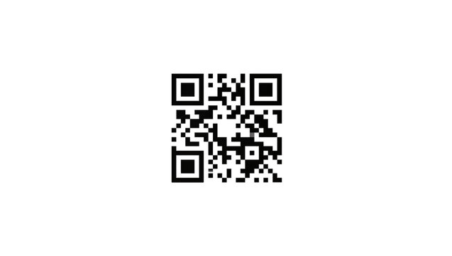 Isolated modern digital QR code for instant scanning, fast access to online information
