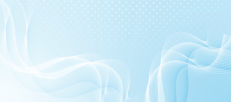 Abstract tech wave abstract background with curved digital lines medicine and science concept background. Geometric medical cross horizontal banner.