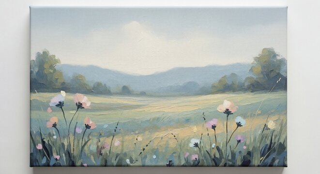 Pastoral landscape painting
