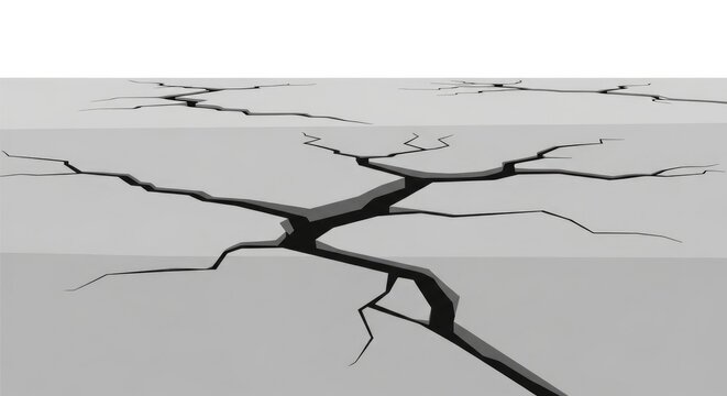 Cracked Ground Surface - A Visual Representation of Damage.