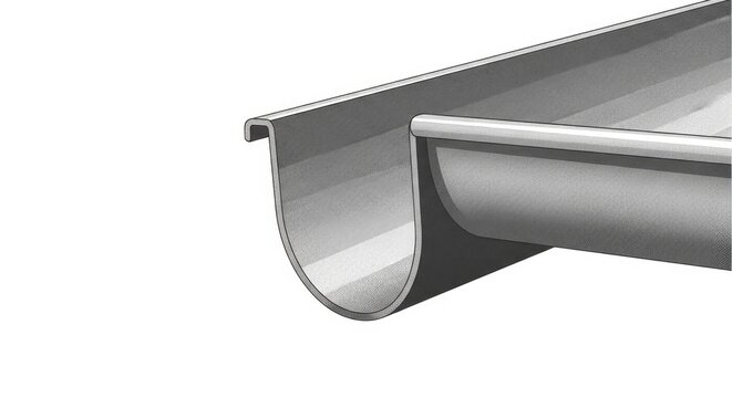 Metal Gutter System for Residential Homes.