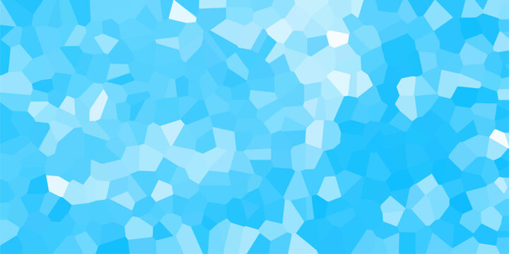Geometric abstract background with interlocking light blue and white crystal-like polygons for clean modern design elements
