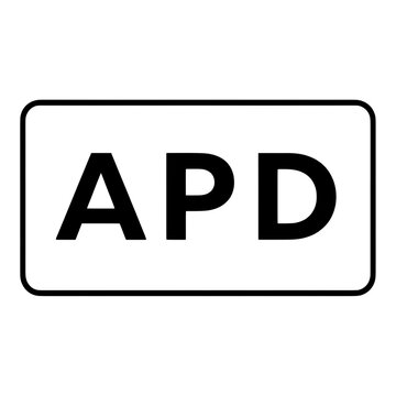 Rounded Rectangle APD Line Icon