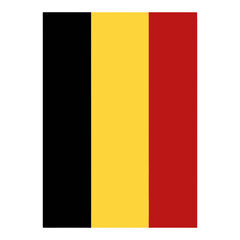 Naklejka premium Vertical Black Yellow Red Flag Vector Icon