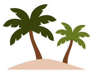 Drzewa palmowe na plaży © PaulinaGrush