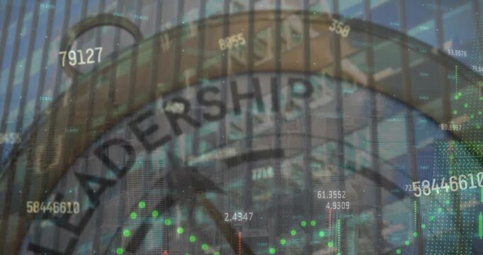 Animation of financial data processing over clock