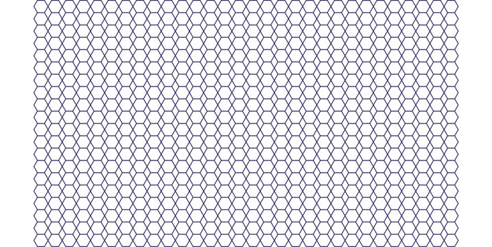 Seamless Blue Hexagon Grid Pattern on Light Background