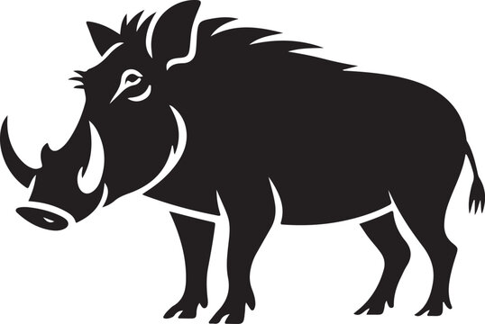 Vector illustration of a silhouette of a deer