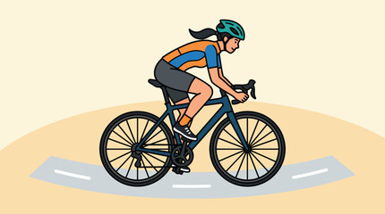 Fototapeta premium Man riding bicycle outdoors representing active lifestyle and fitness activity