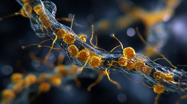 Microscopic view of rod shaped bacteria moving in liquid medium bacteria movement biological sample